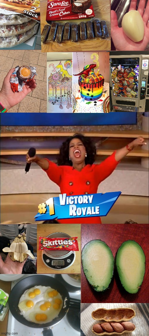 Victory Royale in the Food Lottery | image tagged in memes,oprah you get a | made w/ Imgflip meme maker