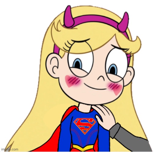 Star Butterfly as Supergirl | image tagged in original fanwork,memes,svtfoe,supergirl,fanart,star butterfly | made w/ Imgflip meme maker