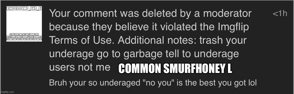 COMMON SMURFHONEY L | made w/ Imgflip meme maker