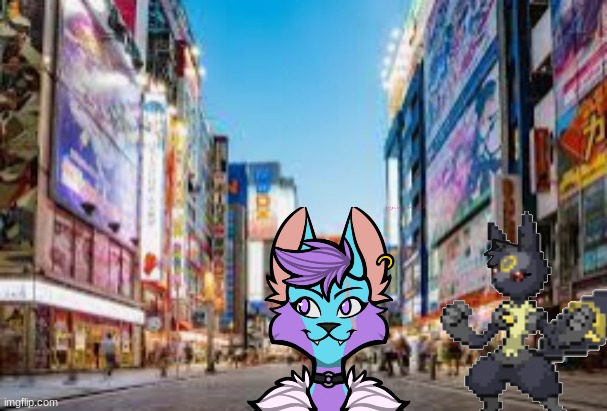 A S H and tsuki in tokyo, japan | image tagged in tokyo japan | made w/ Imgflip meme maker