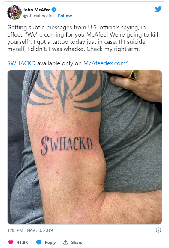 John McAfee $WHACKD Blank Meme Template