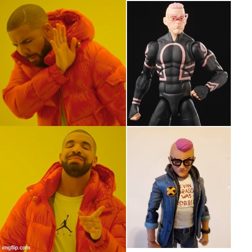 Kid Omega Hasbro | image tagged in memes,drake hotline bling | made w/ Imgflip meme maker