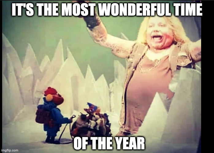 christmas motely crue | IT'S THE MOST WONDERFUL TIME; OF THE YEAR | image tagged in vince-mas | made w/ Imgflip meme maker