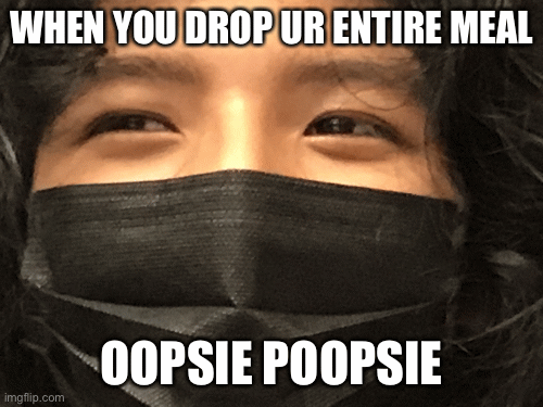 Cool | WHEN YOU DROP UR ENTIRE MEAL; OOPSIE POOPSIE | image tagged in gifs,cool | made w/ Imgflip images-to-gif maker