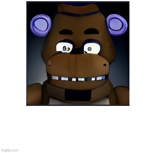 I asked Craiyon to draw an anime Freddy Fazbear. This was the only one that wasn't a total nightmare. | image tagged in fnaf,craiyon,five nights at freddys,anime,drawing | made w/ Imgflip meme maker