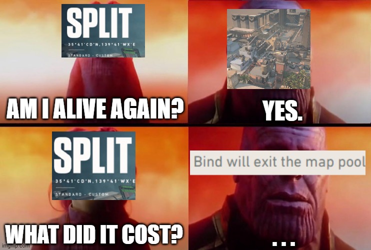 Bind's Sacrafice | YES. AM I ALIVE AGAIN? . . . WHAT DID IT COST? | image tagged in what did it cost,valorant | made w/ Imgflip meme maker