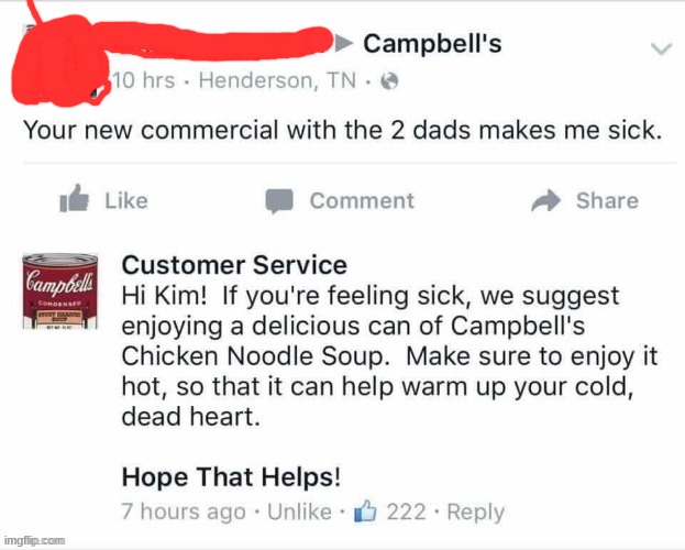 Kim got canned. W Campbells. | made w/ Imgflip meme maker