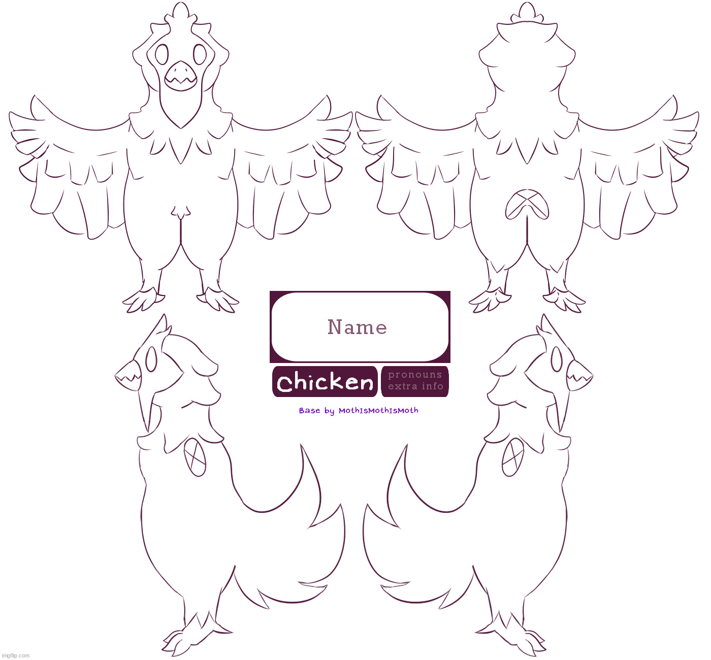 F2U chicken base I made - enjoy ^w^ (I really hope more ppl make chicken sonas- I love chickens) | image tagged in furry,free stuff,chickens,chicken,art,drawings | made w/ Imgflip meme maker