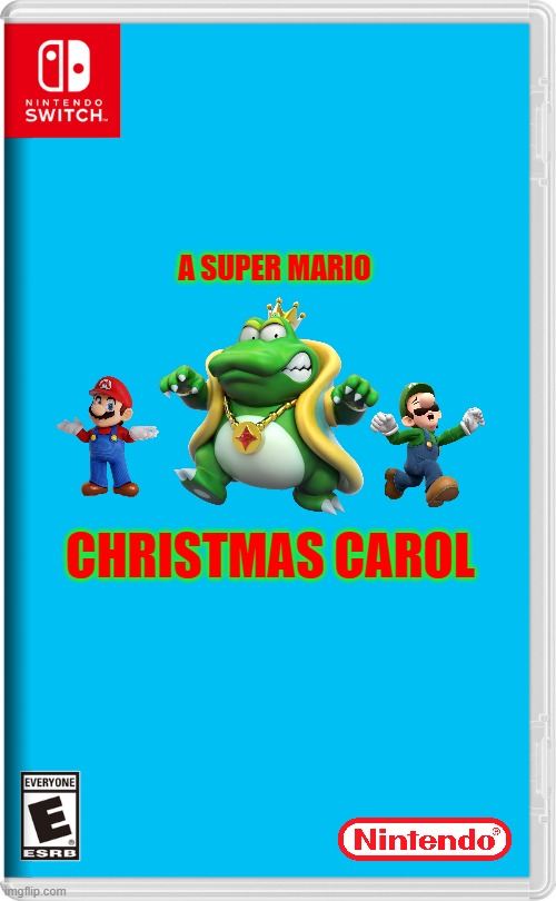 if nintendo made christmas related games volume 7 | A SUPER MARIO; CHRISTMAS CAROL | image tagged in nintendo switch,mario,christmas,frogs,fake | made w/ Imgflip meme maker