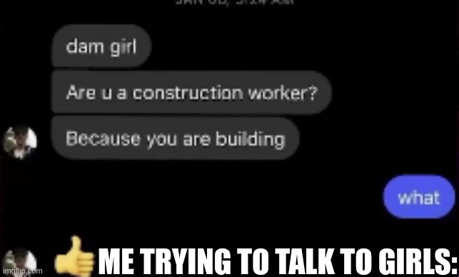 Goofy ahh | ME TRYING TO TALK TO GIRLS: | image tagged in funny,text,meme | made w/ Imgflip meme maker