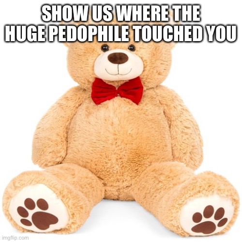 SHOW US WHERE THE HUGE PEDOPHILE TOUCHED YOU | made w/ Imgflip meme maker