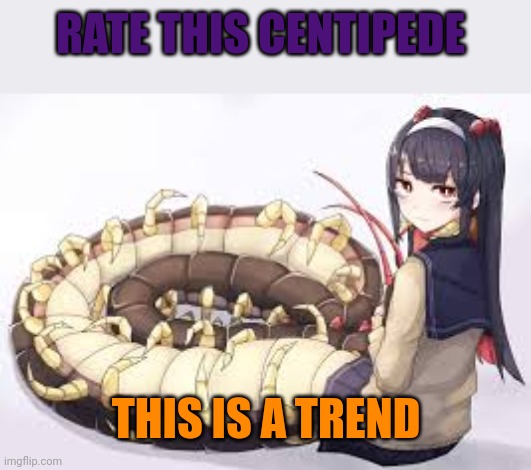Popular centipede trends | RATE THIS CENTIPEDE; THIS IS A TREND | image tagged in popular,centipede,trends | made w/ Imgflip meme maker