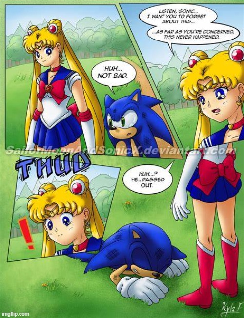 Sailor Moon and Sonic | made w/ Imgflip meme maker