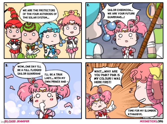 Chibi Moon and her sailor guardians | made w/ Imgflip meme maker