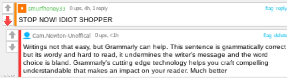 Bro needs grammerly (skull) | made w/ Imgflip meme maker