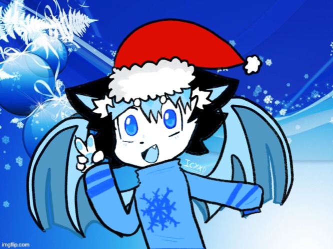 'Tis the Season...For a Holiday OC Design!!! | image tagged in merry christmas,anime,drawings,wolf,minecraft,original | made w/ Imgflip meme maker