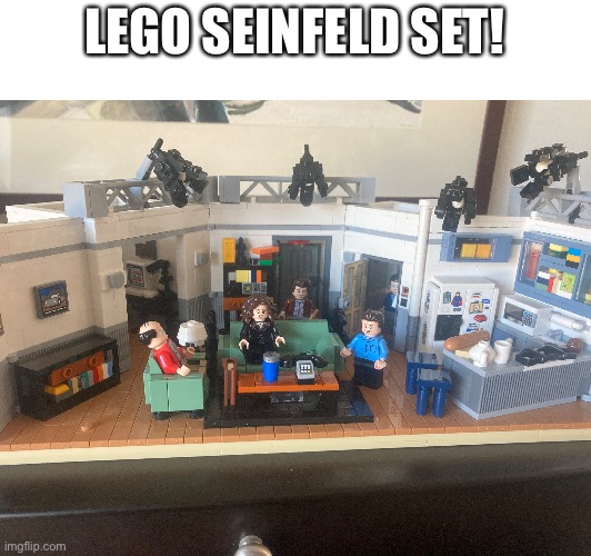 Took a while but I did it! | LEGO SEINFELD SET! | image tagged in lego,seinfeld,jerry seinfeld,funny tv show | made w/ Imgflip meme maker