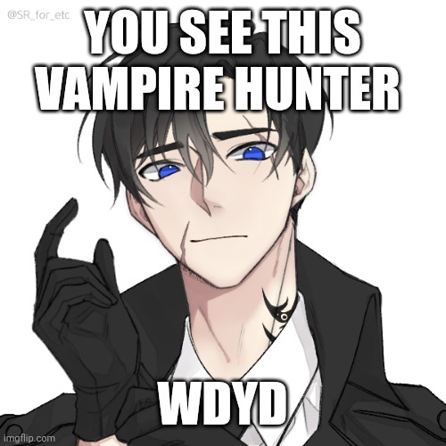 Any rp allowed | YOU SEE THIS VAMPIRE HUNTER; WDYD | made w/ Imgflip meme maker