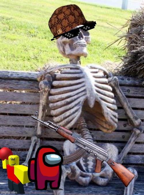 My head | image tagged in memes,waiting skeleton | made w/ Imgflip meme maker