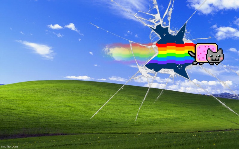 windows xp meets nyan cat | made w/ Imgflip meme maker
