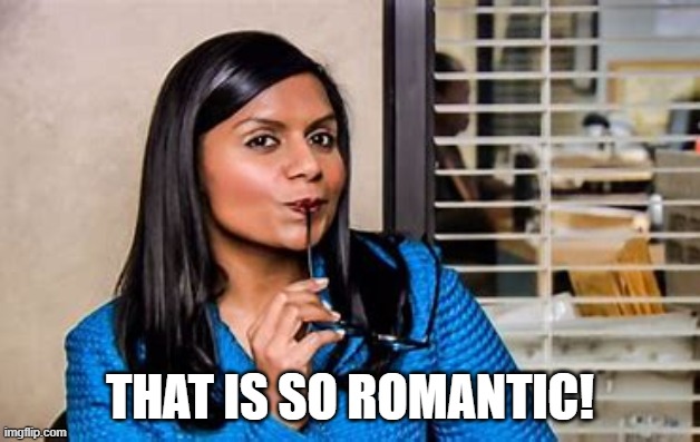 So romantic | THAT IS SO ROMANTIC! | image tagged in the office,romantic | made w/ Imgflip meme maker
