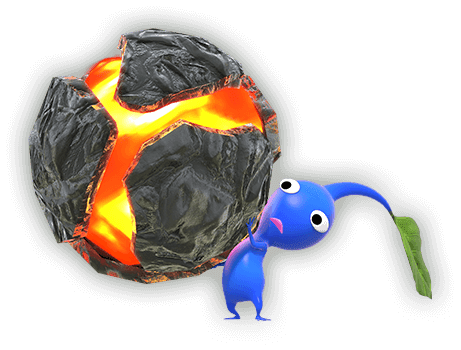 Blue Pikmin with Bomb Rock Blank Meme Template