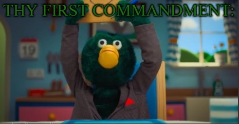 High Quality Ducks first commandment Blank Meme Template