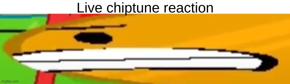 Live chiptune reaction | Live chiptune reaction | image tagged in shitpost,uhh idk | made w/ Imgflip meme maker