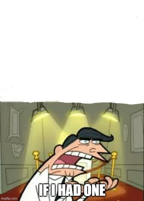very funny | IF I HAD ONE | image tagged in this is where i'd put my trophy if i had one,fairly odd parents | made w/ Imgflip meme maker