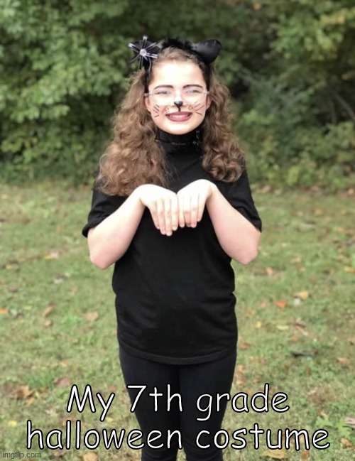 furry or anti-furry? take a guess ? | My 7th grade halloween costume | image tagged in furry-or-anti | made w/ Imgflip meme maker