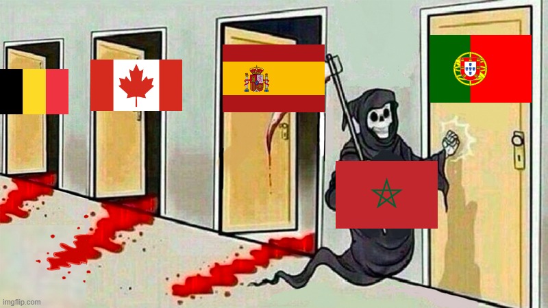 Morocco era has begun | image tagged in death knocking at the door | made w/ Imgflip meme maker