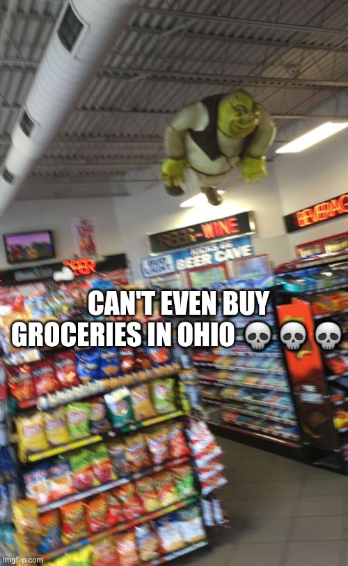 SHREK WHY YOU IN OHIO ? | CAN'T EVEN BUY GROCERIES IN OHIO 💀💀💀 | made w/ Imgflip meme maker