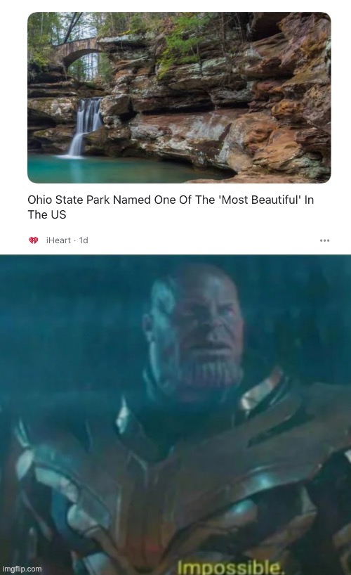 How did this happen?! | image tagged in fun,ohio,thanos impossible | made w/ Imgflip meme maker