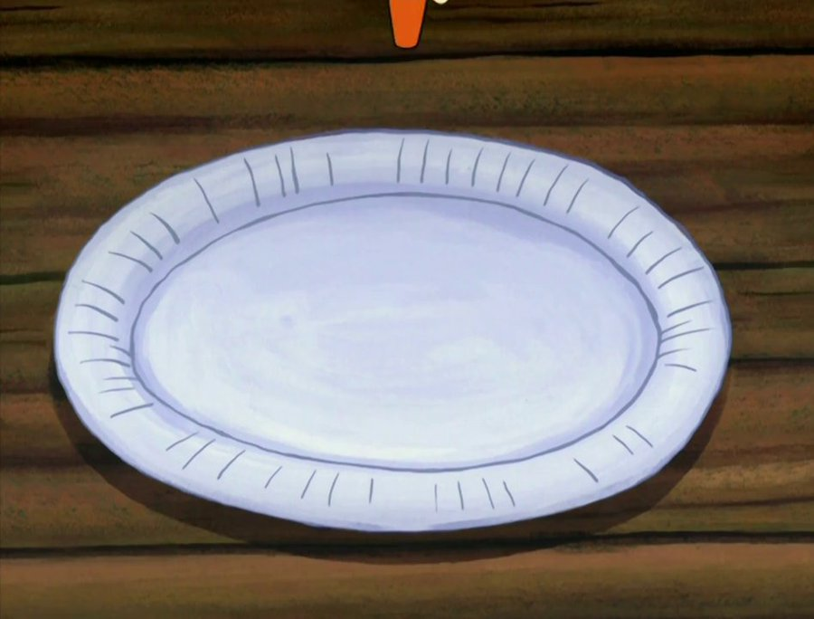 High Quality Spongebob's Plate Blank Meme Template