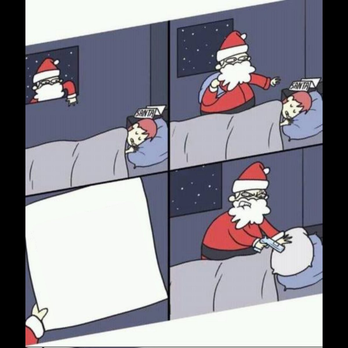 High Quality Santa killing a kid Blank Meme Template