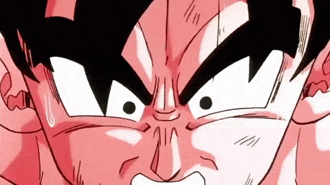 Goku going super saiyan Blank Meme Template