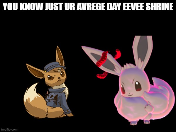 YOU KNOW JUST UR AVREGE DAY EEVEE SHRINE | made w/ Imgflip meme maker