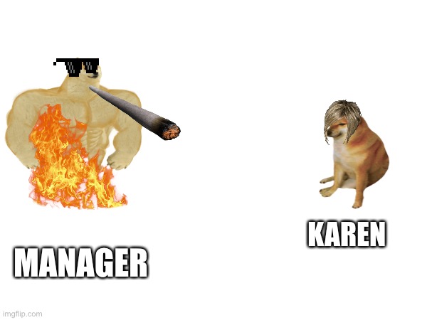 Karens | KAREN; MANAGER | image tagged in karen | made w/ Imgflip meme maker