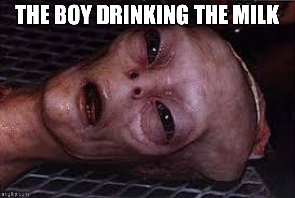 THE BOY DRINKING THE MILK | image tagged in never drinking again | made w/ Imgflip meme maker