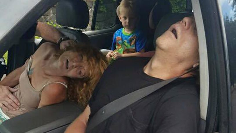 Parents passed out Blank Meme Template