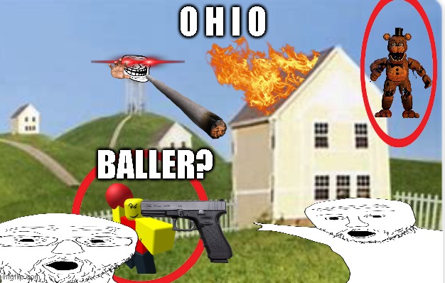 O  H  I  O | O H I O; BALLER? | image tagged in the backrooms,ohio | made w/ Imgflip meme maker