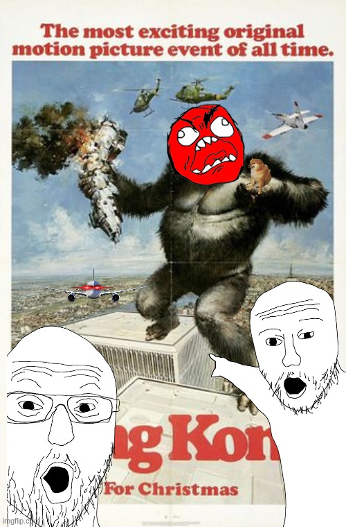 so I might have snuck in some dark humor | image tagged in king kong | made w/ Imgflip meme maker