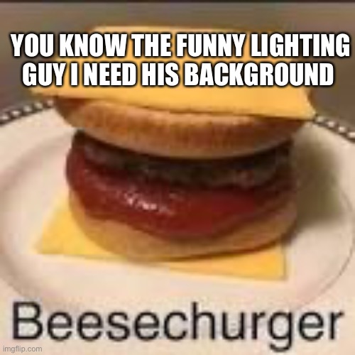 Besechuger | YOU KNOW THE FUNNY LIGHTING GUY I NEED HIS BACKGROUND | image tagged in besechuger | made w/ Imgflip meme maker