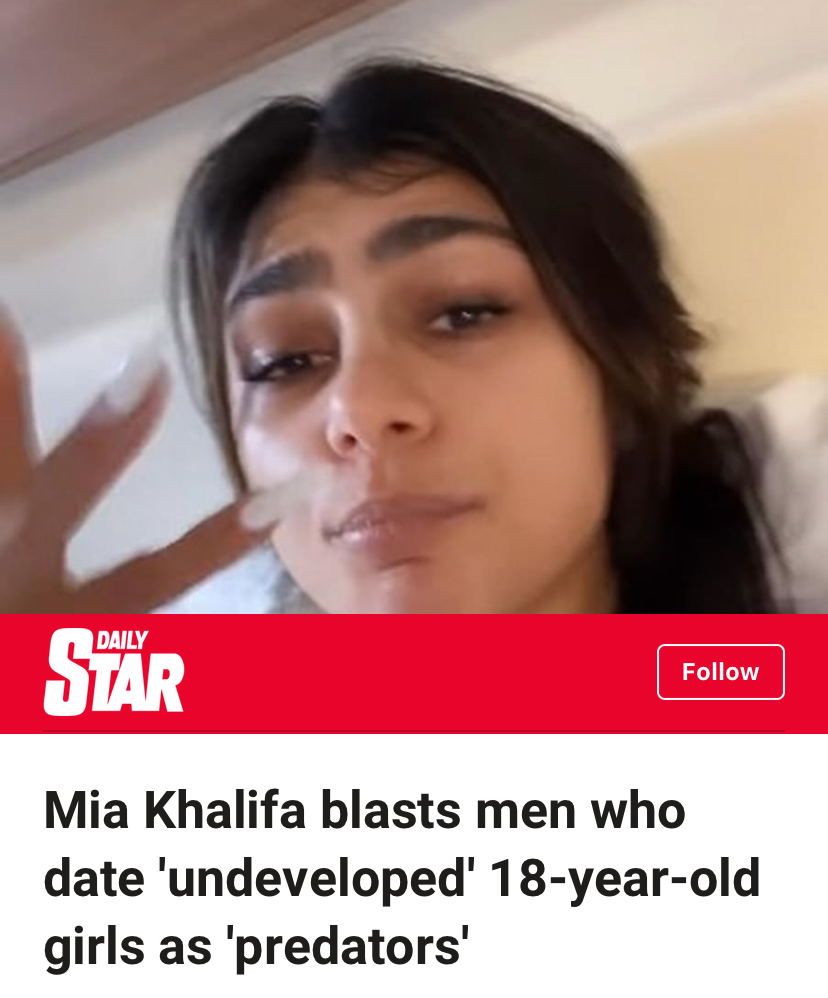 Mia Khalifa blasts predators Blank Meme Template
