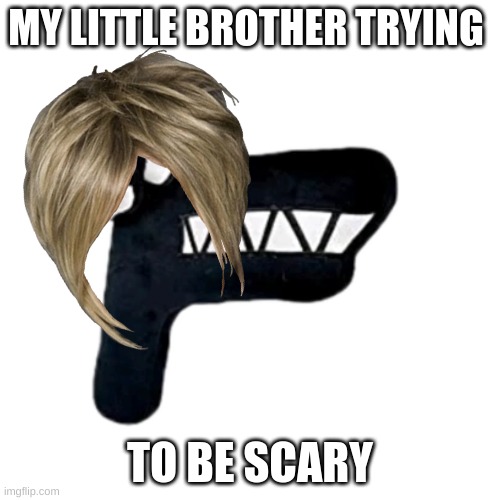 MY LITTLE BROTHER TRYING; TO BE SCARY | image tagged in funny,little brother | made w/ Imgflip meme maker