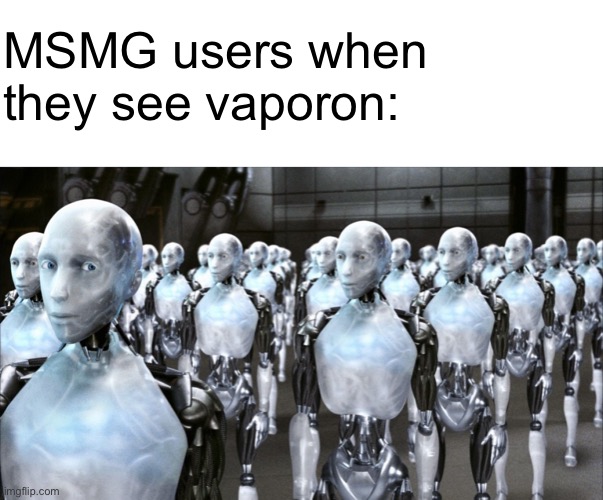 iRobot | MSMG users when they see vaporon: | image tagged in irobot,memes | made w/ Imgflip meme maker
