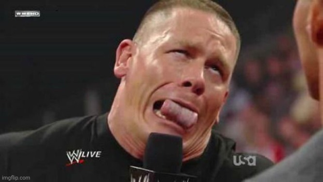 John Cena cringe-face | image tagged in john cena cringe-face | made w/ Imgflip meme maker