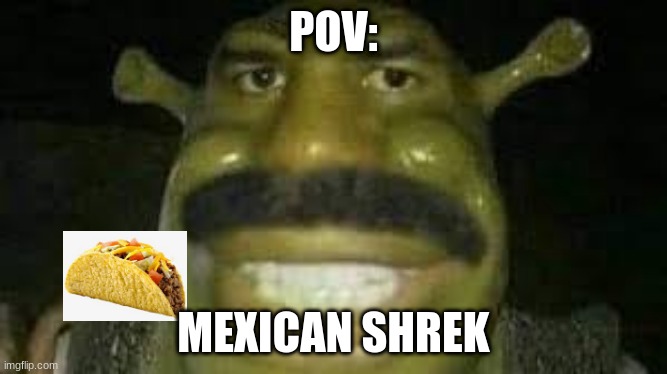 mexican shrek | POV:; MEXICAN SHREK | image tagged in funny memes,memes | made w/ Imgflip meme maker