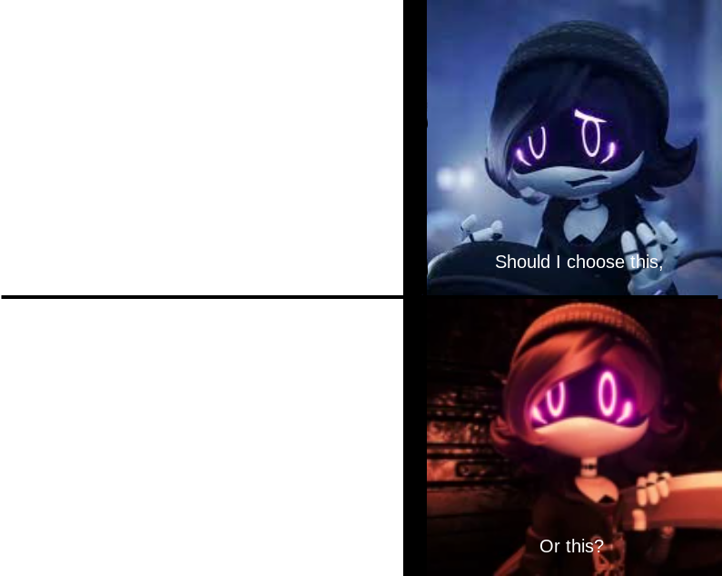 High Quality Uzi can't choose Blank Meme Template