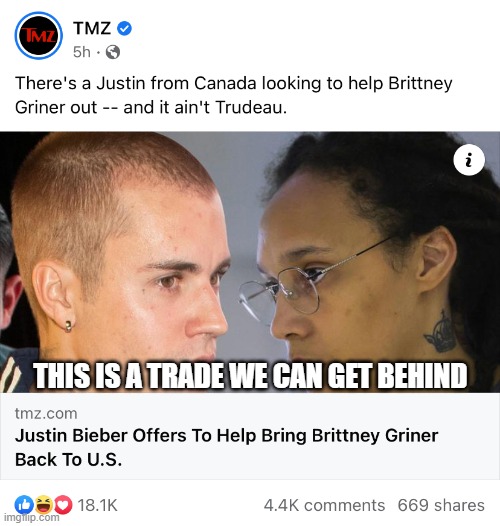 Trade Bait | THIS IS A TRADE WE CAN GET BEHIND | image tagged in trade bait | made w/ Imgflip meme maker